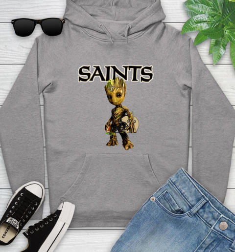 New Orleans Saints NFL Football Groot Marvel Guardians Of The Galaxy Youth Hoodie 6