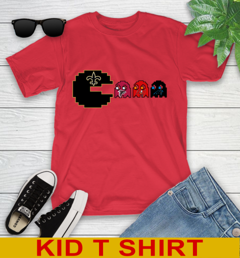 New Orleans Saints NFL Football Pac Man Champion Youth T-Shirt 11 New Orleans Saints NFL Football Pac Man Champion Youth T-Shirt - Image 11