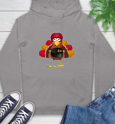 Chicago Blackhawks Turkey Thanksgiving Day Hoodie 6