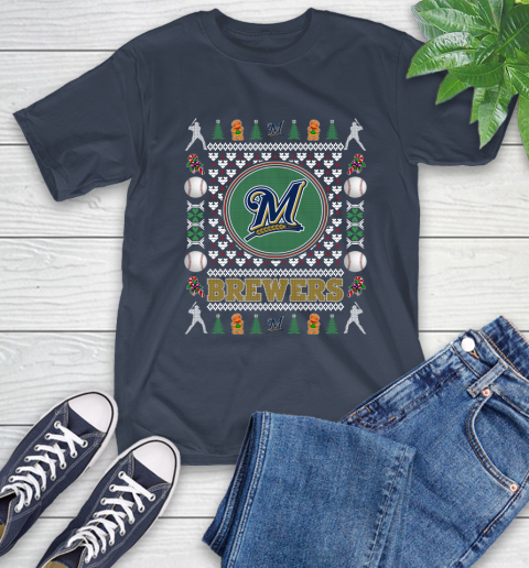 Milwaukee Brewers Merry Christmas MLB Baseball Loyal Fan Ugly Shirt 3
