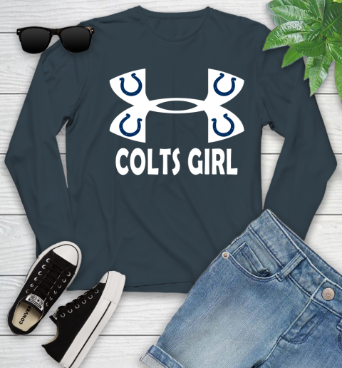 NFL Indianapolis Colts Girl Under Armour Football Sports Youth Long Sleeve 9