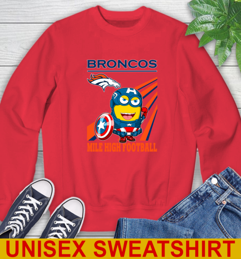 NFL Football Denver Broncos Captain America Marvel Avengers Minion Shirt Sweatshirt 12