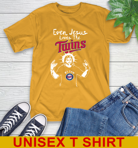 Minnesota Twins MLB Baseball Even Jesus Loves The Twins Shirt T-Shirt 2