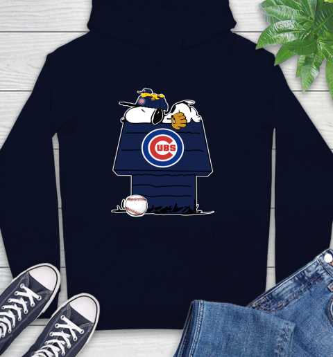 MLB Chicago Cubs Snoopy Woodstock The Peanuts Movie Baseball T Shirt Hoodie 4