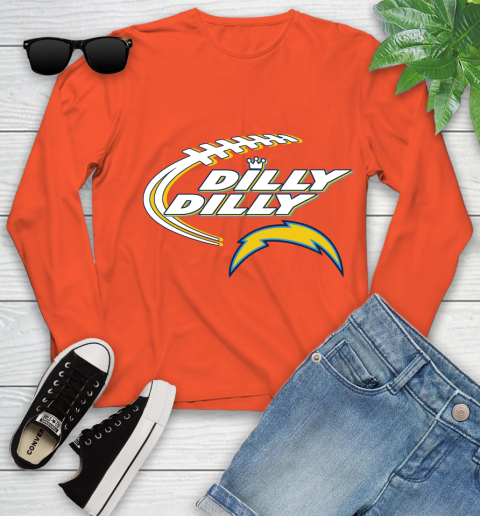 NFL Los Angeles Chargers Dilly Dilly Football Sports Youth Long Sleeve 4