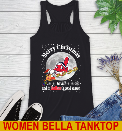 Cleveland Indians Merry Christmas To All And To Indians A Good Season MLB Baseball Sports Racerback Tank