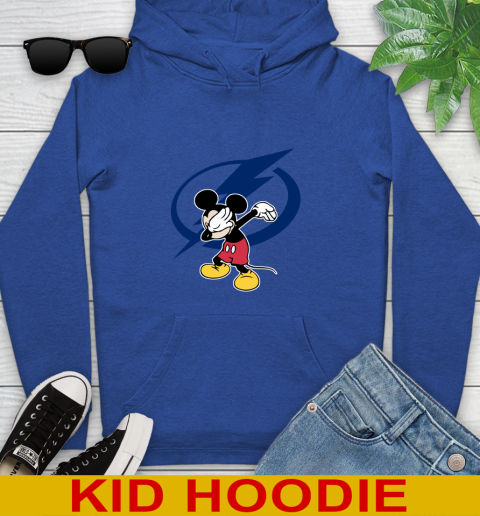 Tampa Bay Lightning NHL Hockey Dabbing Mickey Disney Sports Youth Hoodie 10