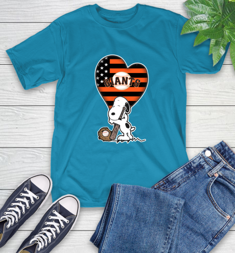 San Francisco Giants MLB Baseball The Peanuts Movie Adorable Snoopy T-Shirt 8