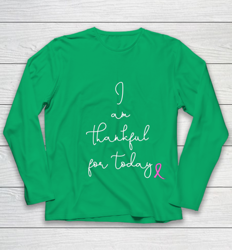 Womens Fighting Breast Cancer Product Gift Battling Through Chemo Youth Long Sleeve 4
