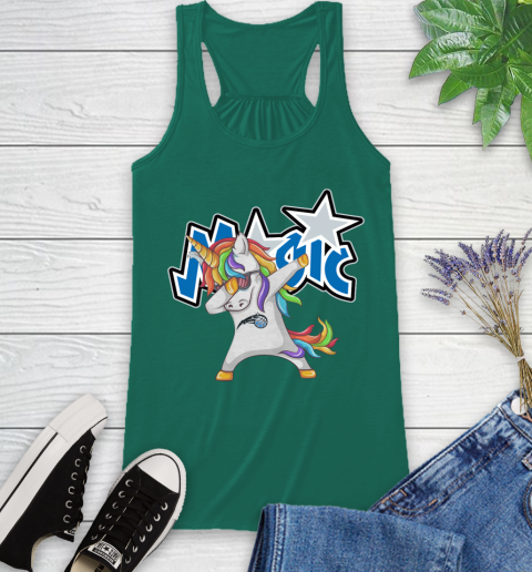 Orlando Magic NBA Basketball Funny Unicorn Dabbing Sports Racerback Tank 7