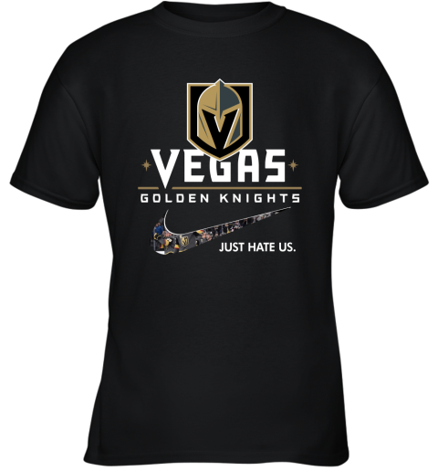 NHL Team Vegas Golden Knights x Nike Just Hate Us Hockey Youth T-Shirt
