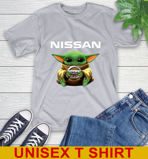 Star Wars Baby Yoda Hugs Nissan Car Shirt 5