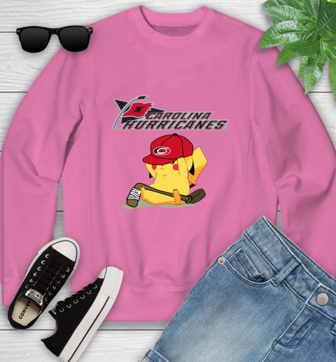NHL Pikachu Hockey Sports Carolina Hurricanes Youth Sweatshirt 7