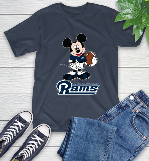 NFL Football Los Angeles Rams Cheerful Mickey Mouse Shirt T-Shirt 4