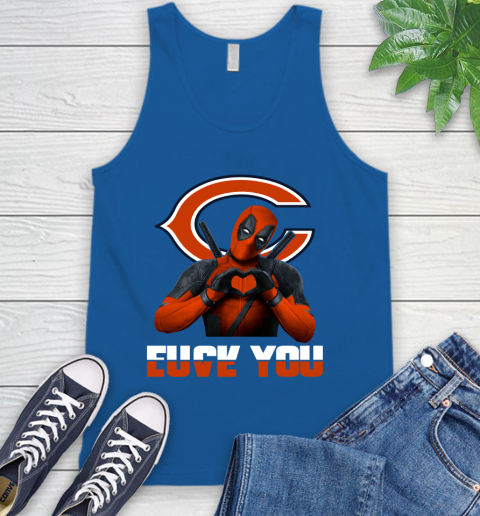 NHL Chicago Bears Deadpool Love You Fuck You Football Sports Tank Top 4