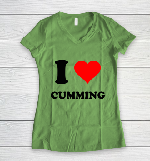 I Heart Cumming  I Love Cumming Women's V-Neck T-Shirt 3