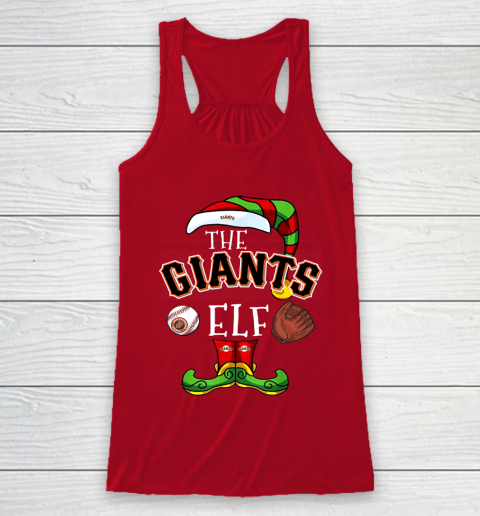 San Francisco Giants Christmas ELF Funny MLB Racerback Tank 4
