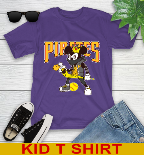 Pittsburgh Pirates MLB Baseball Mickey Peace Sign Sports Youth T-Shirt 4