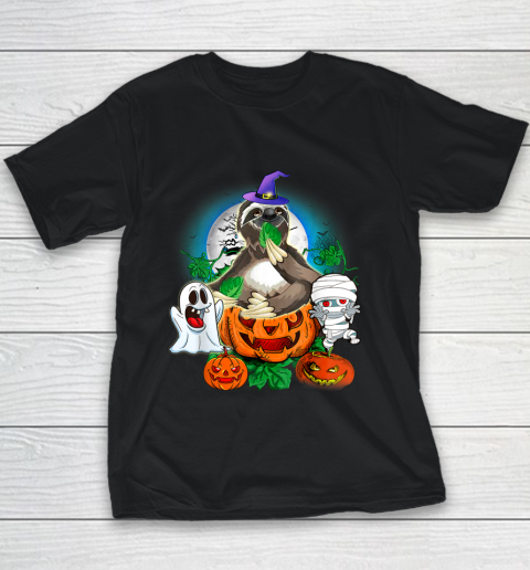 Sloth Lover Gift Pumpkin Sloth Halloween Costume Youth T-Shirt