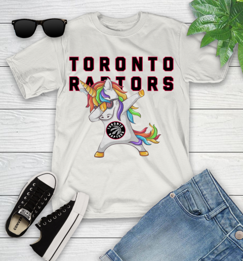 Toronto Raptors NBA Basketball Funny Unicorn Dabbing Sports Youth T-Shirt 12