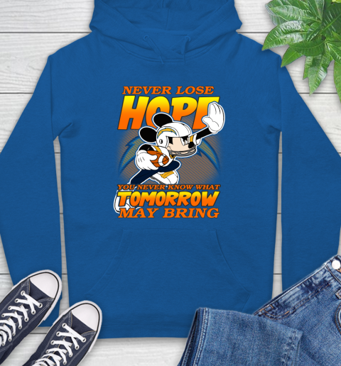 Los Angeles Chargers NFL Football Mickey Disney Never Lose Hope Hoodie 10 Los Angeles Chargers NFL Football Mickey Disney Never Lose Hope Hoodie - Image 10