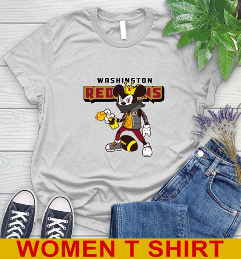 Washington Redskins NFL Football Mickey Peace Sign Sports Women's T-Shirt