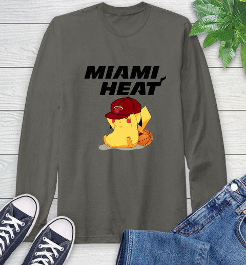 NBA Pikachu Basketball Sports Miami Heat Long Sleeve T-Shirt 8