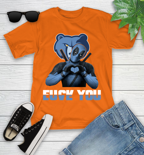 NBA Memphis Grizzlies Deadpool Love You Fuck You Basketball Sports Youth T-Shirt 9