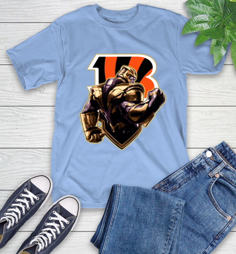 NFL Thanos Avengers Endgame Football Sports Cincinnati Bengals T-Shirt 11