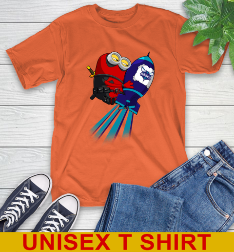 NBA Basketball Charlotte Hornets Deadpool Minion Marvel Shirt T-Shirt 4