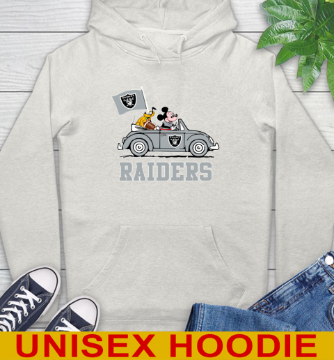 NFL Football Oakland Raiders Pluto Mickey Driving Disney Shirt Hoodie 12