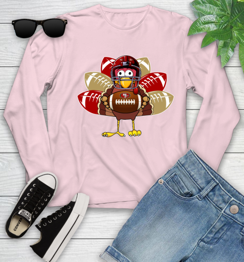 San Francisco 49ers Turkey Thanksgiving Day Youth Long Sleeve 10