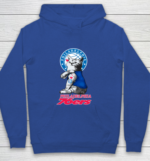 NBA Basketball My Cat Loves Philadelphia 76ers Youth Hoodie 6