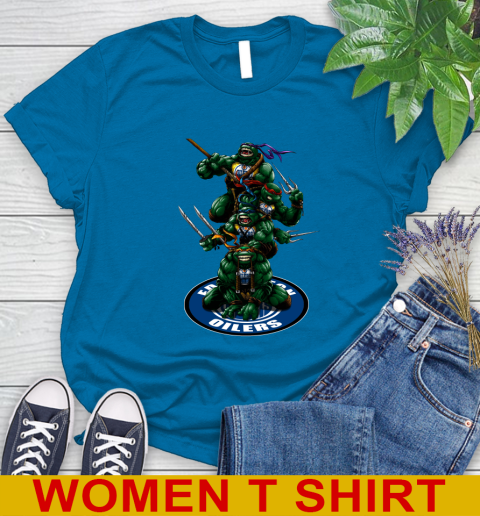NHL Hockey Edmonton Oilers Teenage Mutant Ninja Turtles Shirt Women's T-Shirt 7
