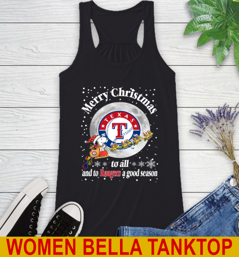 Texas Rangers Merry Christmas To All And To Rangers A Good Season MLB Baseball Sports Racerback Tank