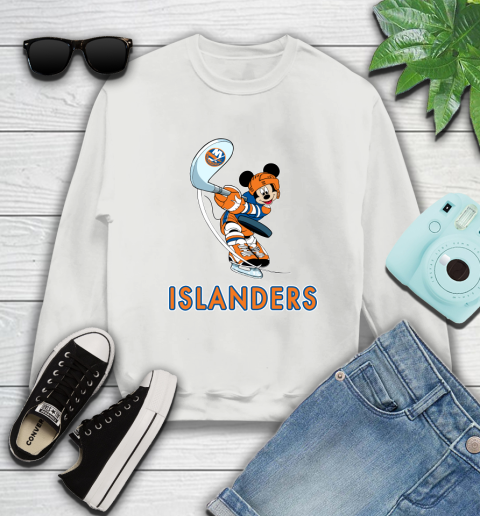 NHL Hockey New York Islanders Cheerful Mickey Mouse Shirt Sweatshirt 5