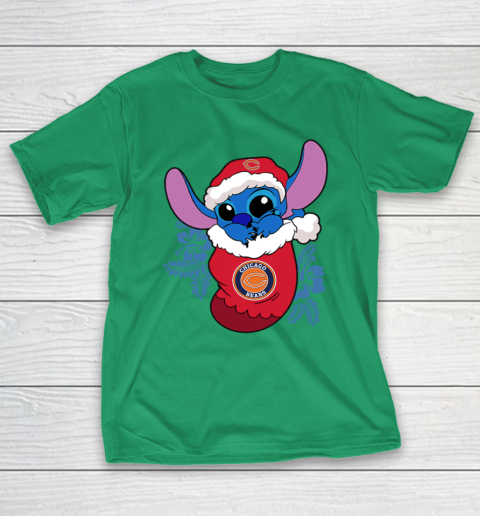 Chicago Bears Christmas Stitch In The Sock Funny Disney NFL T-Shirt