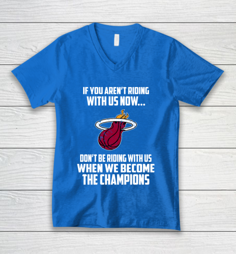 NBA Miami Heat Basketball We Become The Champions V-Neck T-Shirt 5