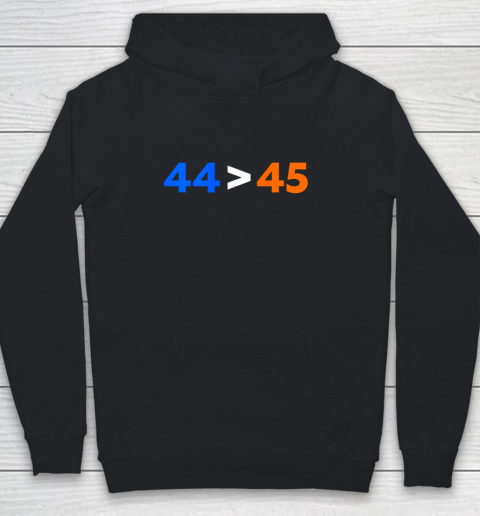 44 45 President Obama Greater Than Donald Trump Youth Hoodie