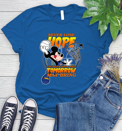 Golden State Warriors NBA Basketball Mickey Disney Never Lose Hope Women's T-Shirt 12