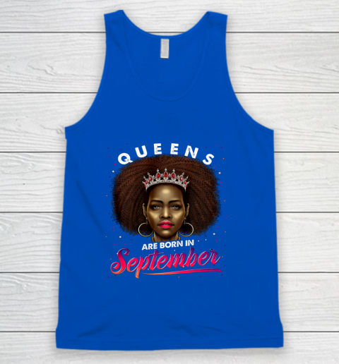 Queens Born September Shirt Black Girl Virgo Libra Birthday Tank Top 4