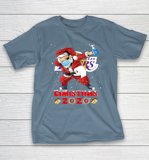 Los Angeles Lakers Funny Santa Claus Dabbing Christmas 2020 NBA T-Shirt 6
