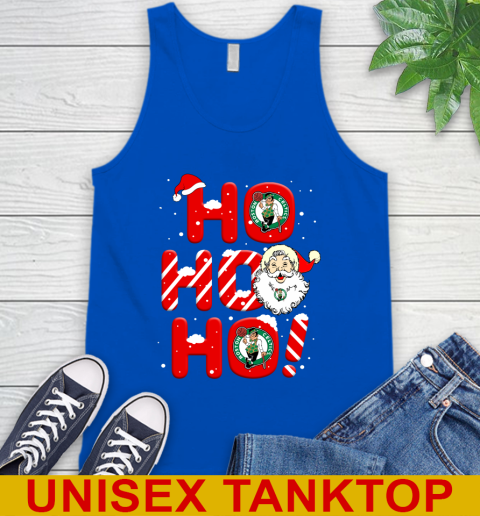 Boston Celtics NBA Basketball Ho Ho Ho Santa Claus Merry Christmas Shirt Tank Top 4