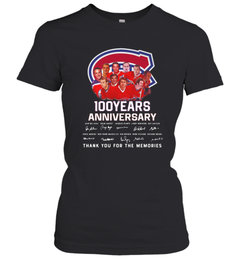 100 Years Anniversary Montreal Canadiens Thank You For The Memories Women's T-Shirt