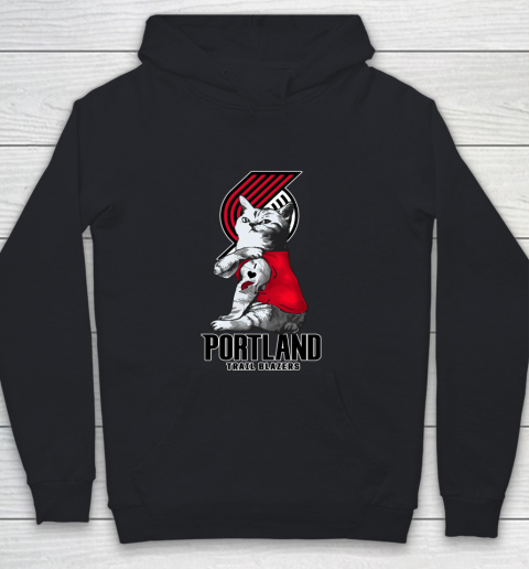 NBA Basketball My Cat Loves Portland Trail Blazers Youth Hoodie