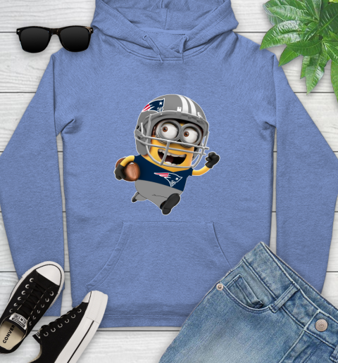 NFL New England Patriots Minions Disney Football Sports Youth Hoodie 12