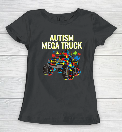 Autism Mega Truck Shirt Monster Truck Autism Awareness Women's T-Shirt