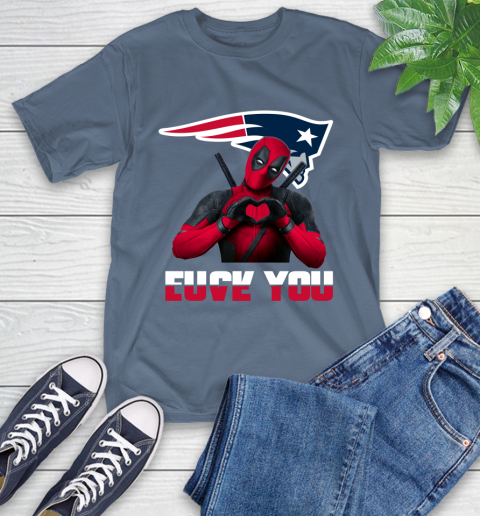 NHL New England Patriots Deadpool Love You Fuck You Football Sports T-Shirt 8