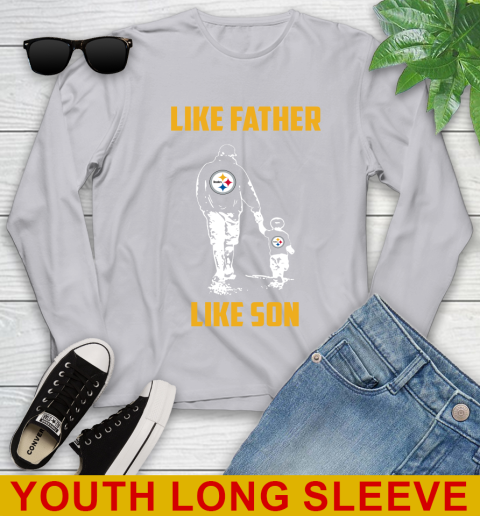 Pittsburgh Steelers NFL Football Like Father Like Son Sports Youth Long Sleeve 5
