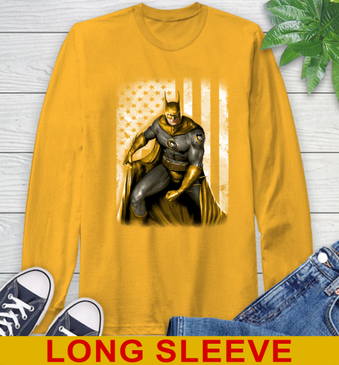 Pittsburgh Penguins NHL Hockey Batman DC American Flag Shirt Long Sleeve T-Shirt 2